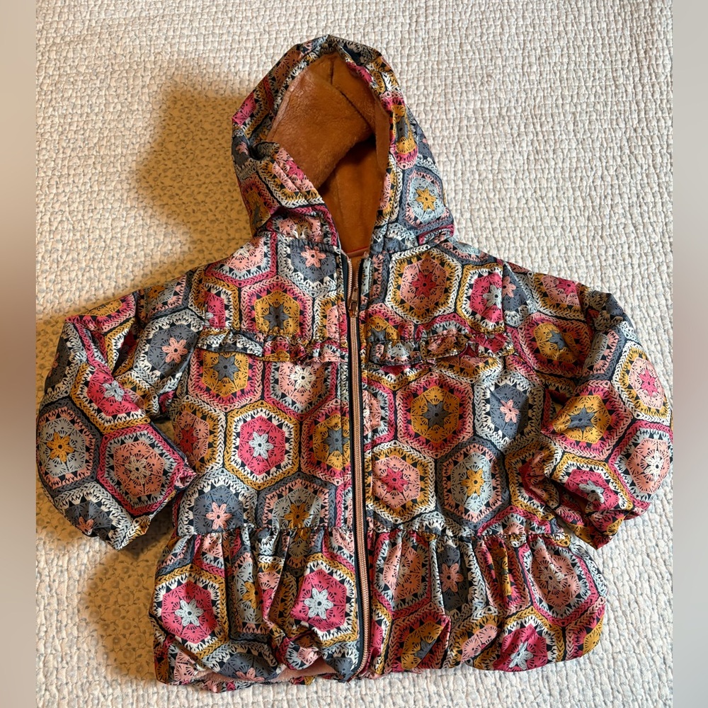 Penelope Mack Floral Print Full Zip Coat